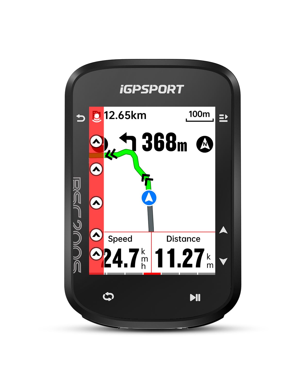 iGPSPORT BSC200S GPS Bike Computer, Wireless Route Navigation 2.4'' Screen Bluetooth ANT+ Cycle Computer IPX7 Waterproof (BSC200S)