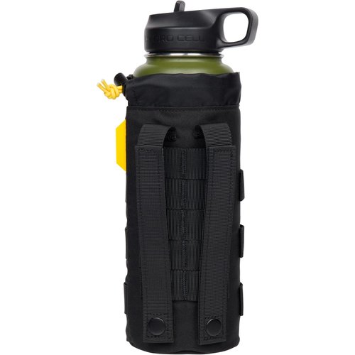 ROBOCUP 32 oz./ 1-Liter Rugged Drink Holder for Belt & MOLLE Webbing, Durable Cordura Nylon Designed for Work, Boating, Camping, Overlanding, Travel | Bungee Cord, Drain Hole, Hook&Loop Patch Area