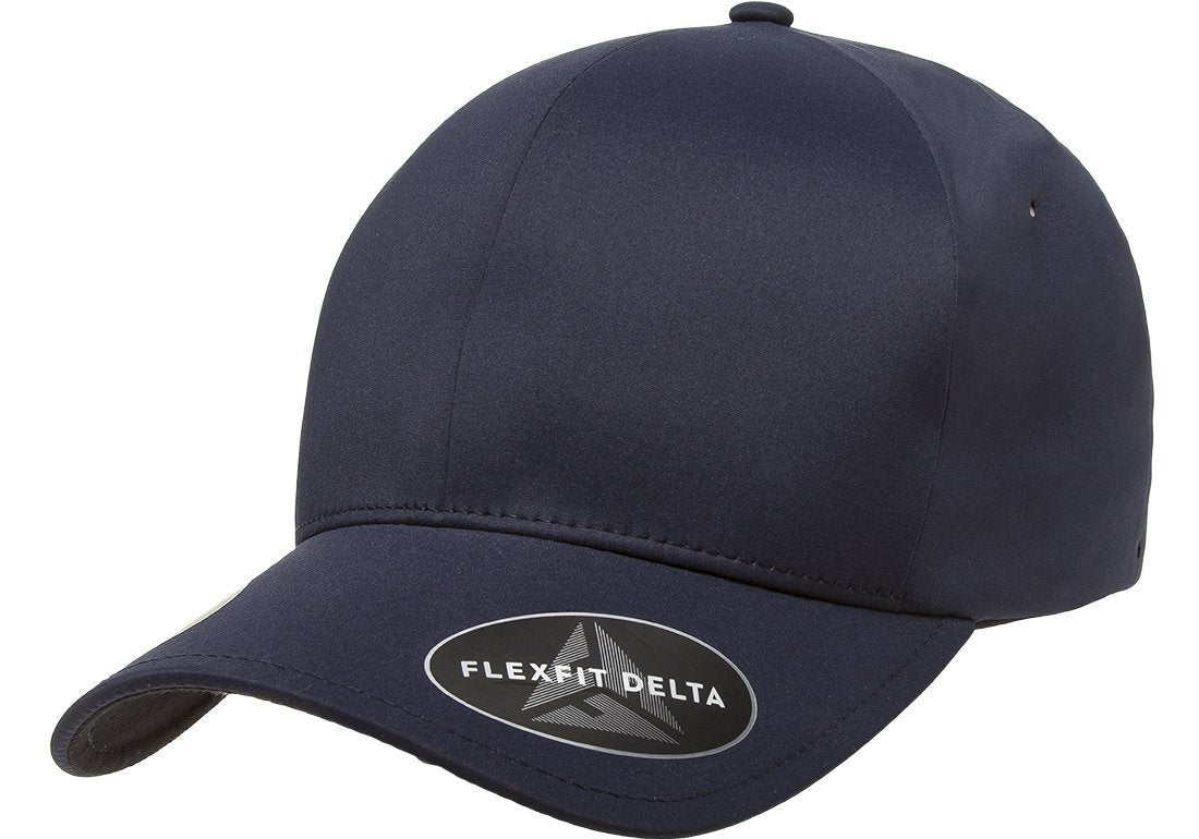 Flexfit Men's Delta Seamless Baseball Cap, Dark Navy, Small-Medium