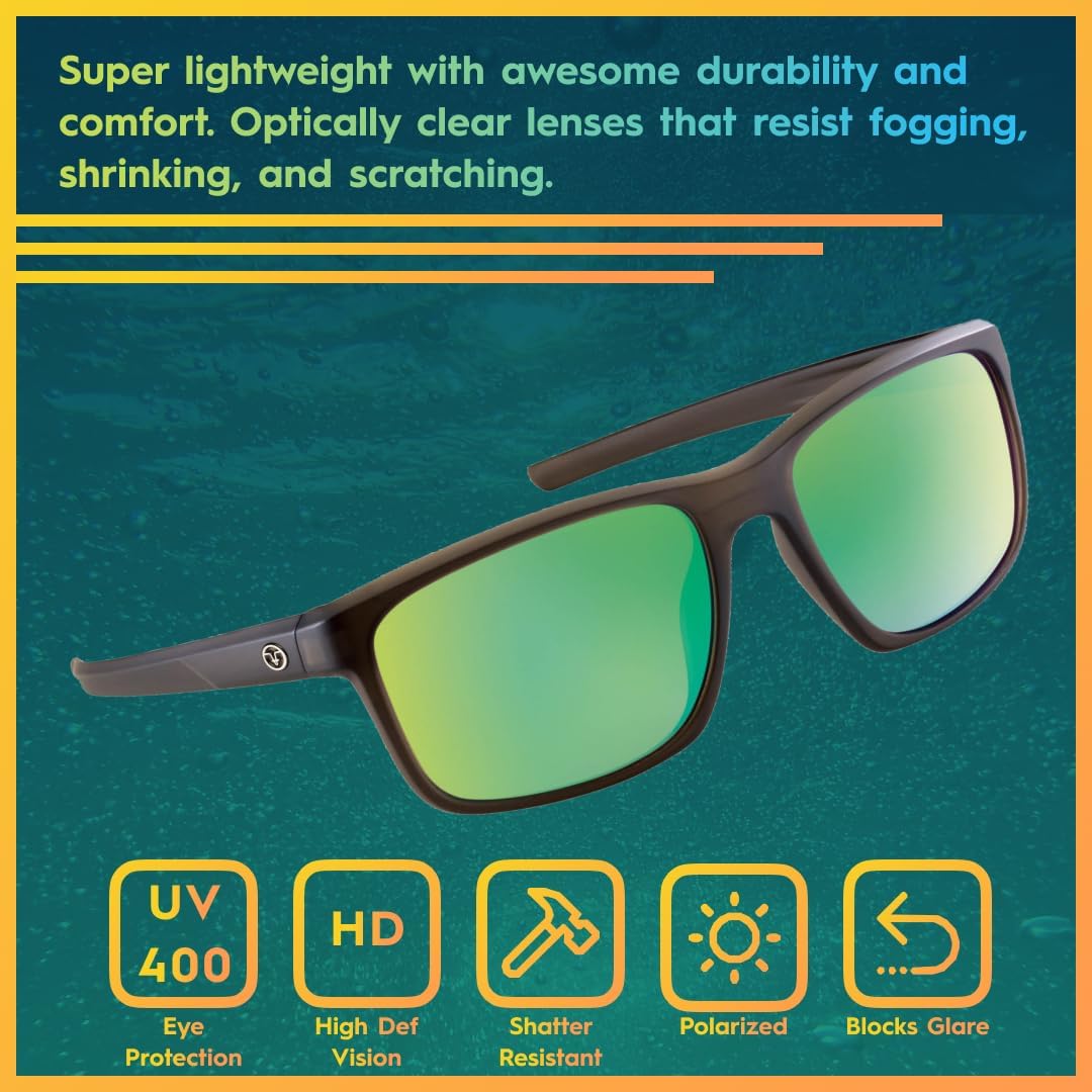 Flying Fisherman Rip Current Polarized Sunglasses with AcuTint UV Blocker for Fishing and Outdoor Sports