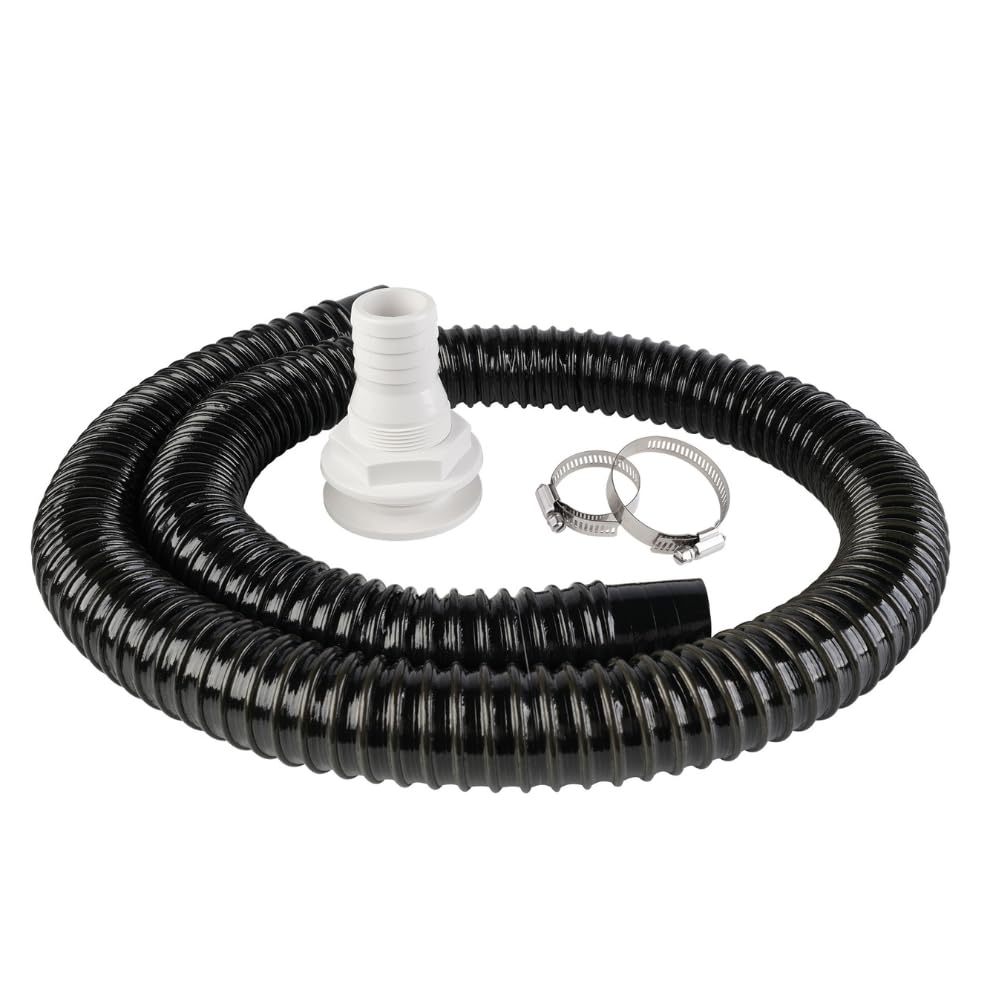 SEAFLO Bilge Pump Installation Kit Hose 3/4" Outlet Inch Dia Plumbing Kit | 4.5 FT Premium Quality Kink-free Flexible PVC Hose| 2 316 Stainless Steel Hose Clamps and 3/4” Thru-Hull Fitting