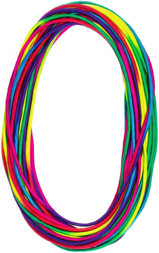 550 Paracord - Colorful Rainbow Tie Dye Cord - 7 Strand Type III (100 Feet)