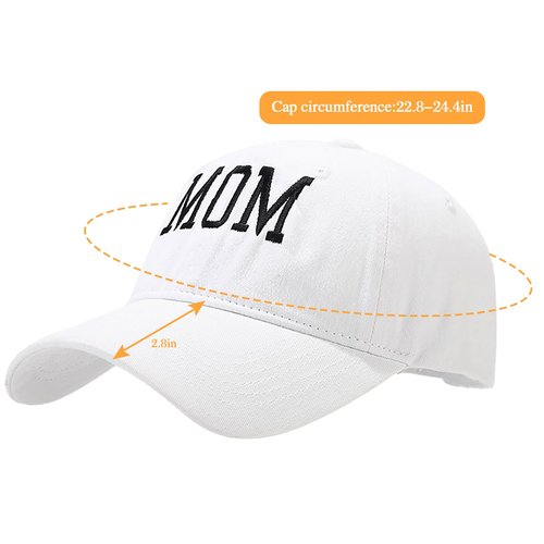XYIYI Mama Hat for Women, White Vintage Washed Distressed Baseball Cap