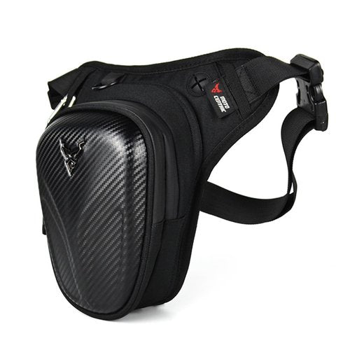 Vechkom Waterproof Thigh Bag Motorcycle Waist Drop Leg Bag for Men Big Capacity Waist Pack, Multifunctional Multi-Pocket Thigh Bag for Hiking Climbing Carbon Black