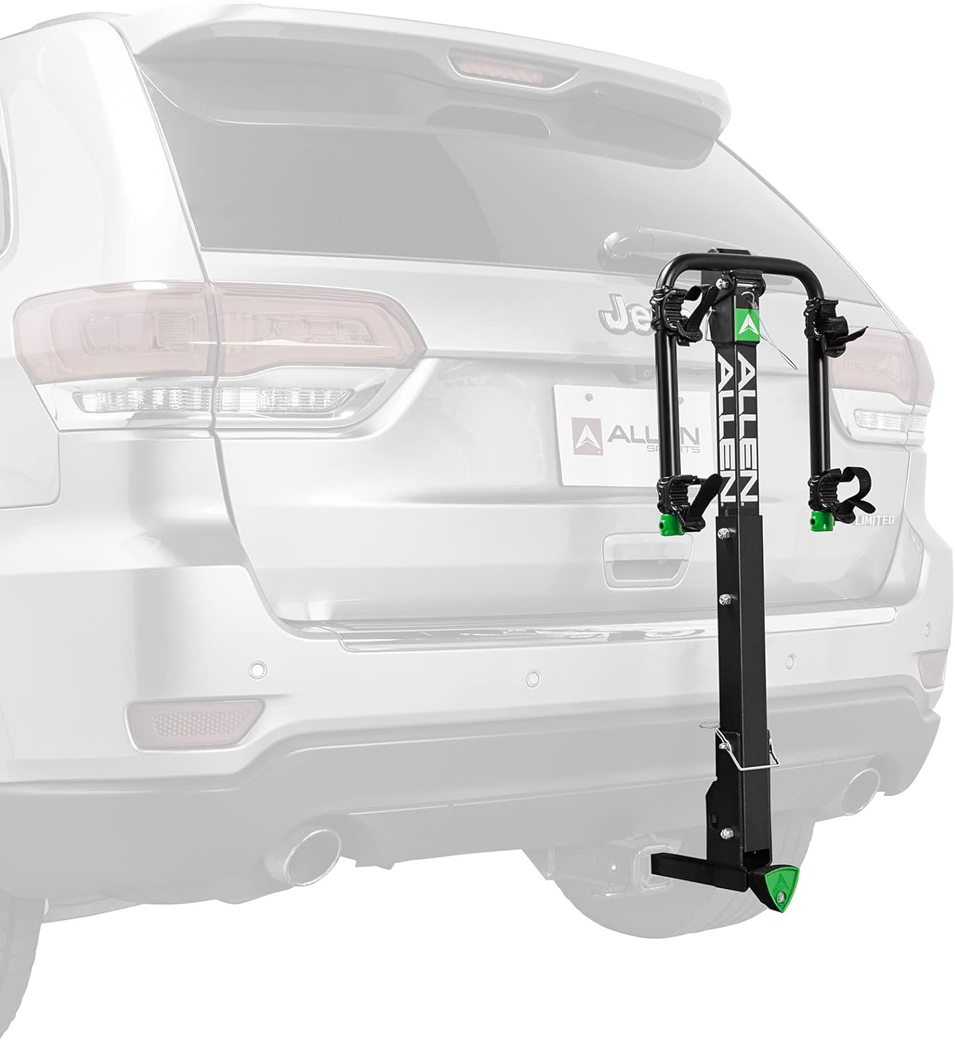 Allen Sports Deluxe 2-Bike Hitch Mount Rack - Heavy-Duty Silver/Black (Model 522RR)
