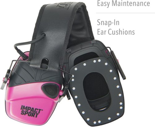 Howard Leight Impact Sport Electronic Shooting Earmuff, Youth/Small, Pink (R-02533)