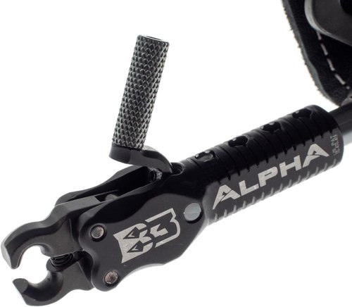 B3 Archery Alpha Double-Caliper Wrist Strap Archery Compound Bow Arrow Release Aid Trigger w/Adjustable Trigger Travel, Roller-Sear Double Stainless Steel Jaws, for Bowstring & String Loop Use