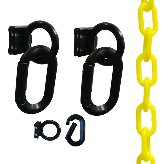 Mr. Chain Loading Dock Kit, Yellow, 2-Inch Plastic Chain (72302)