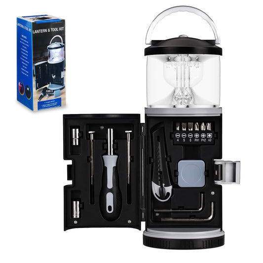 Father's Day Gifts for Dad, LED Camping Lanterns Battery Powered, Lantern with 15PCS Tool Kit, Camping Gifts for Men Husband Dad, Multitool Tool Kit Gifts for Camping, Fishing, Hiking, Lighting