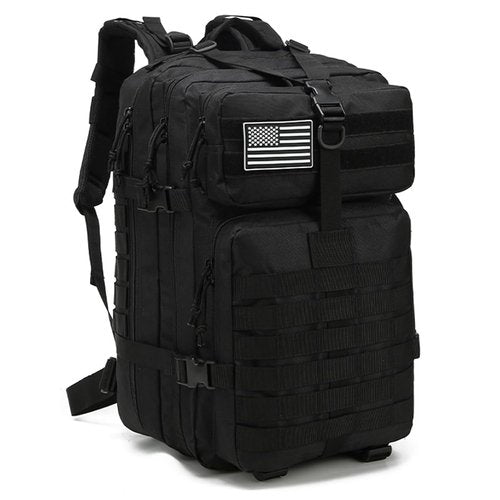 SEYATULLH 45L Military Tactical Backpack for Men & Women Bug Out Bag Assault pack Molle Daypack Hiking Trekking Rucksack(45L black)
