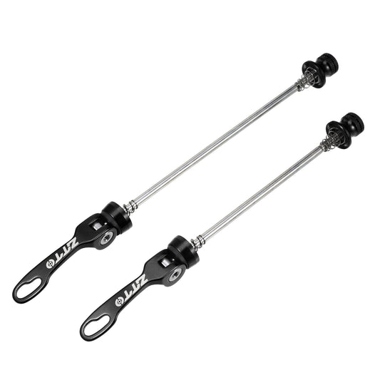 X AUTOHAUX 2 Pcs Bike Bicycle Quick Release Axles Skewers Lever Front Rear Bike Axle Wheel Hub 15cm 5.91" 18.5cm 7.28" Black for MTB Moutain Road Bike