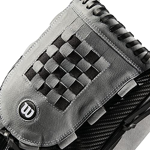 Wilson 14 Inch Slowpitch Softball Glove - Right Hand Throw, Black/Grey Web