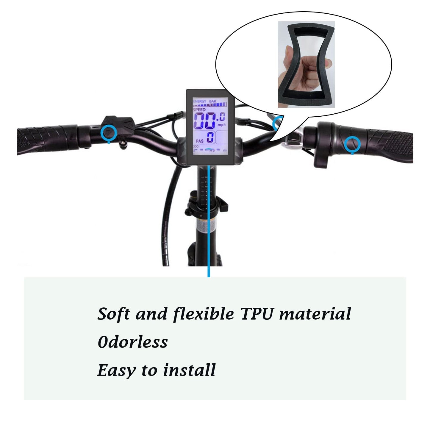 JILINWEI 2Pcs Black Protective Edge Guard for M5 Lectric XP, Soft Protective Cover Bike Display Cover