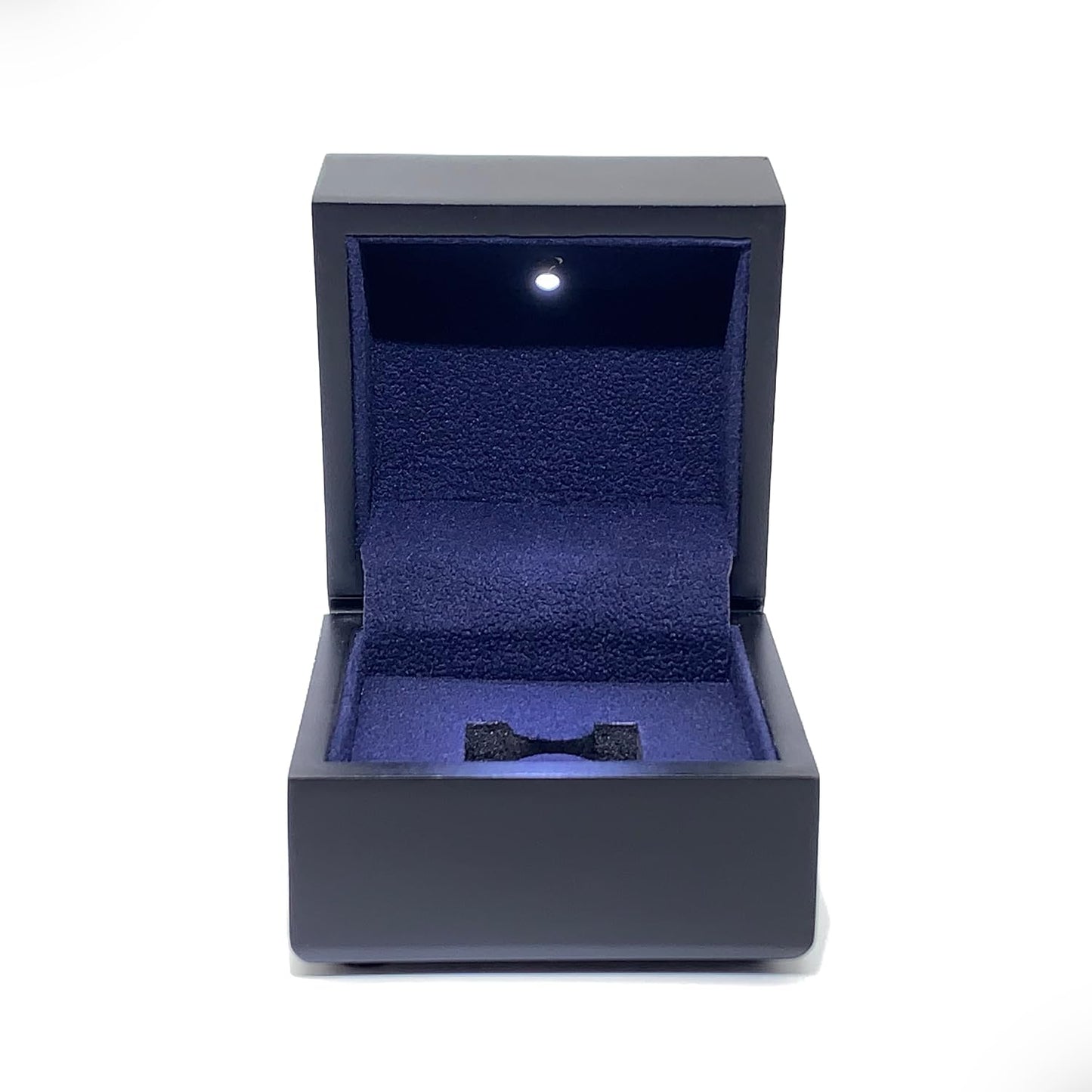 AMOH JERCY Premium Wooden Ring Box with LED Light – Display Gift Case for Championship, Graduation, Retirement, Religious, Memorial Rings – Holds Securely, Ideal for Men’s Collectible Rings