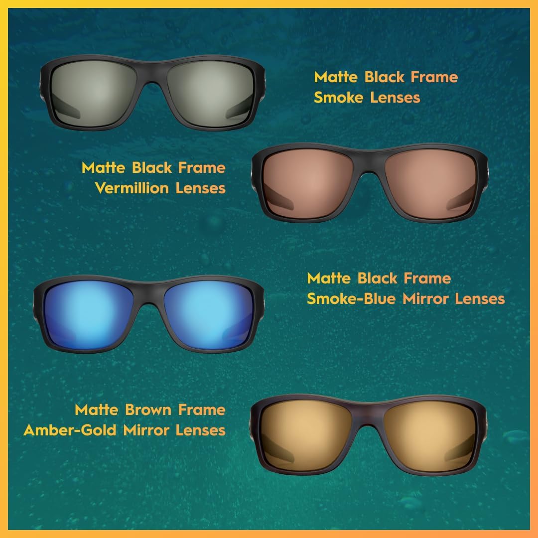 Flying Fisherman Down Sea Polarized Sunglasses with AcuTint UV Blocker for Fishing and Outdoor Sports