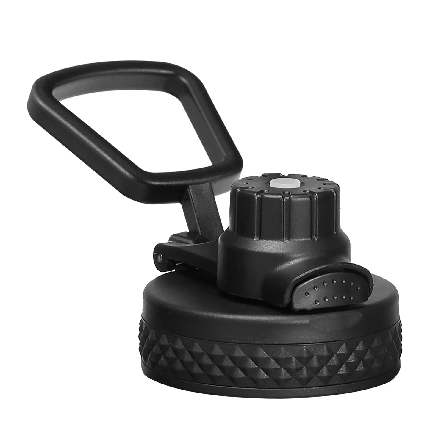 Auto Spout Lid for Water Bottles - VICKNIY Replacement Wide Mouth Flip Lid Fit 32 40 64 128 oz Insulated Water Bottle, Sturdy Water Bottles Chug Lid with Handle