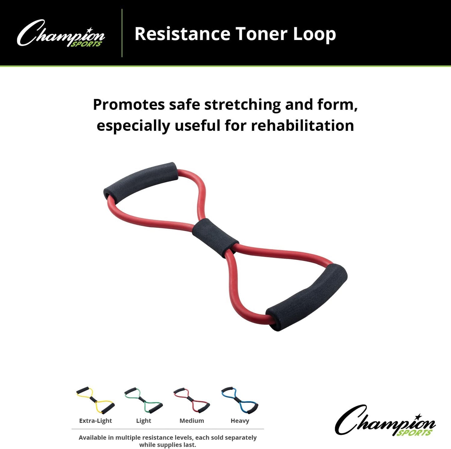 Champion Sports Medium Resistance Muscle Toner Loop - Scarlet