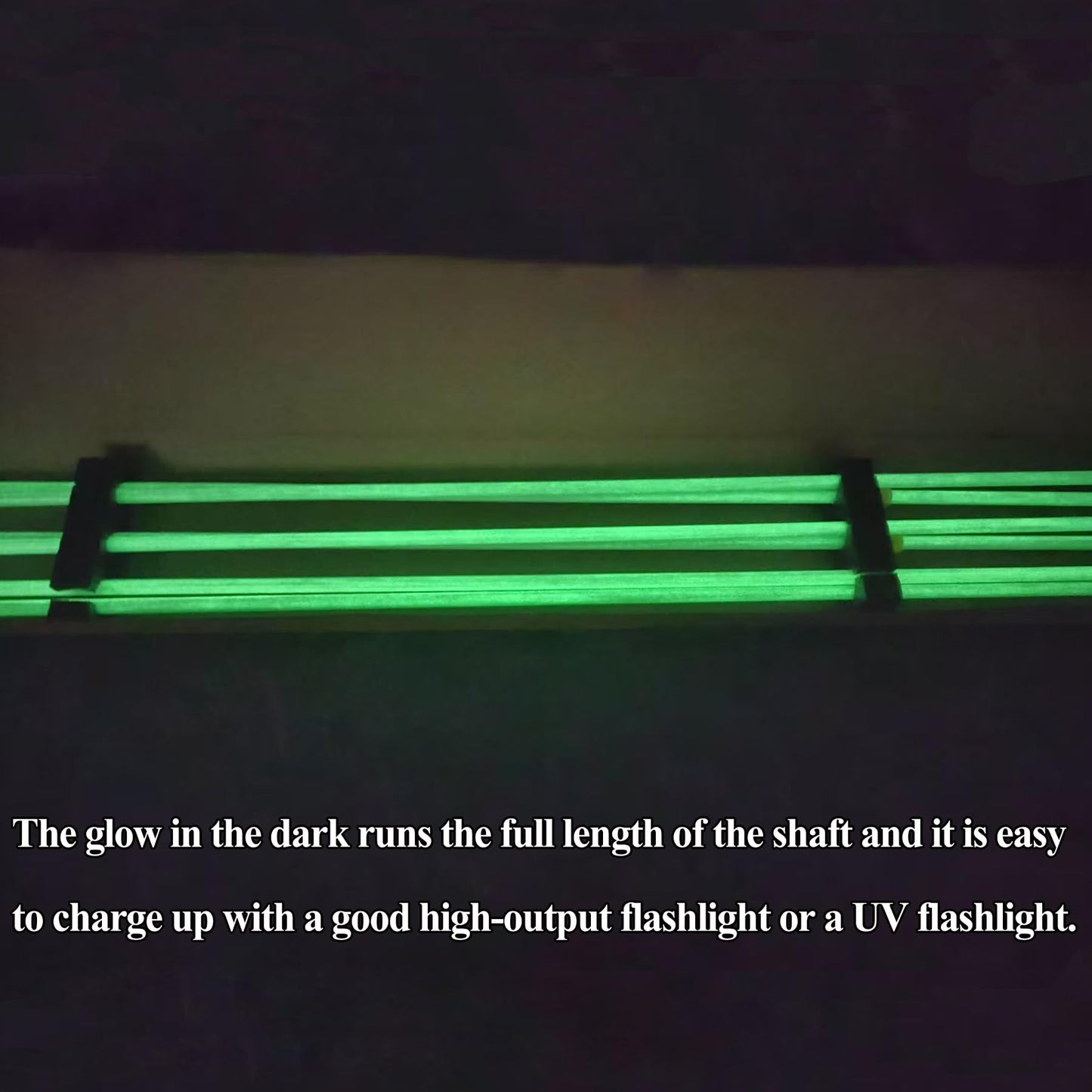 KEAUP 6 Pack 32 inch Bowfishing Arrows Luminous with Broadheads and Safty Slides Bowfishing Bow for Compound Bow Recurve Bow Fishing Hunting