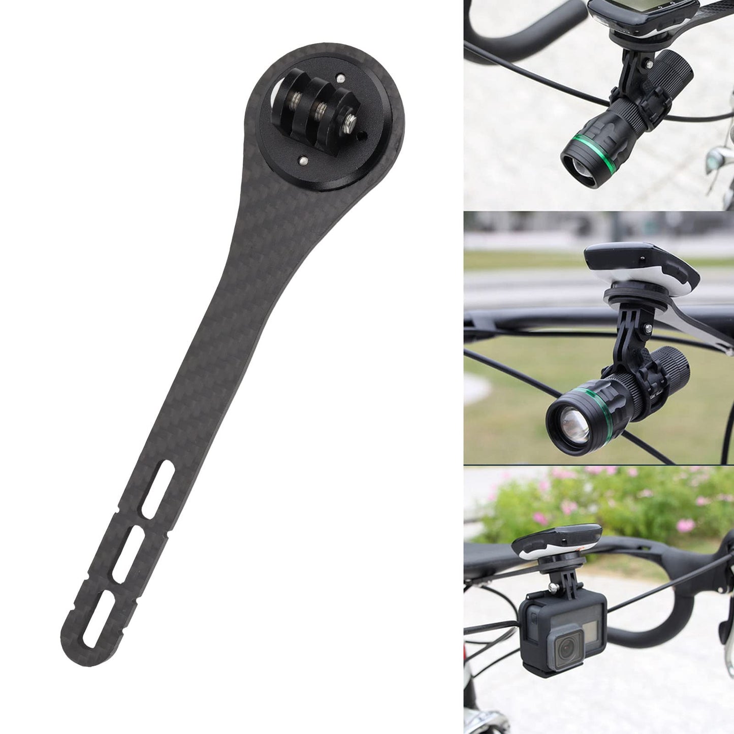 Computer Mount, Out Front Computer Mount Carbon Fiber Cycling Handlebar Extended Mount for for for