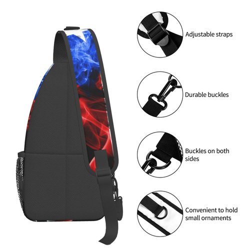 GTEVUTS Puerto Rico Flag Crossbody Bags for Women Men,Vintage Casual Sling Bag Chest Bag Abstract Shoulder Bag Travel Hiking Cycling Gym Sport Daypack Adult Backpack
