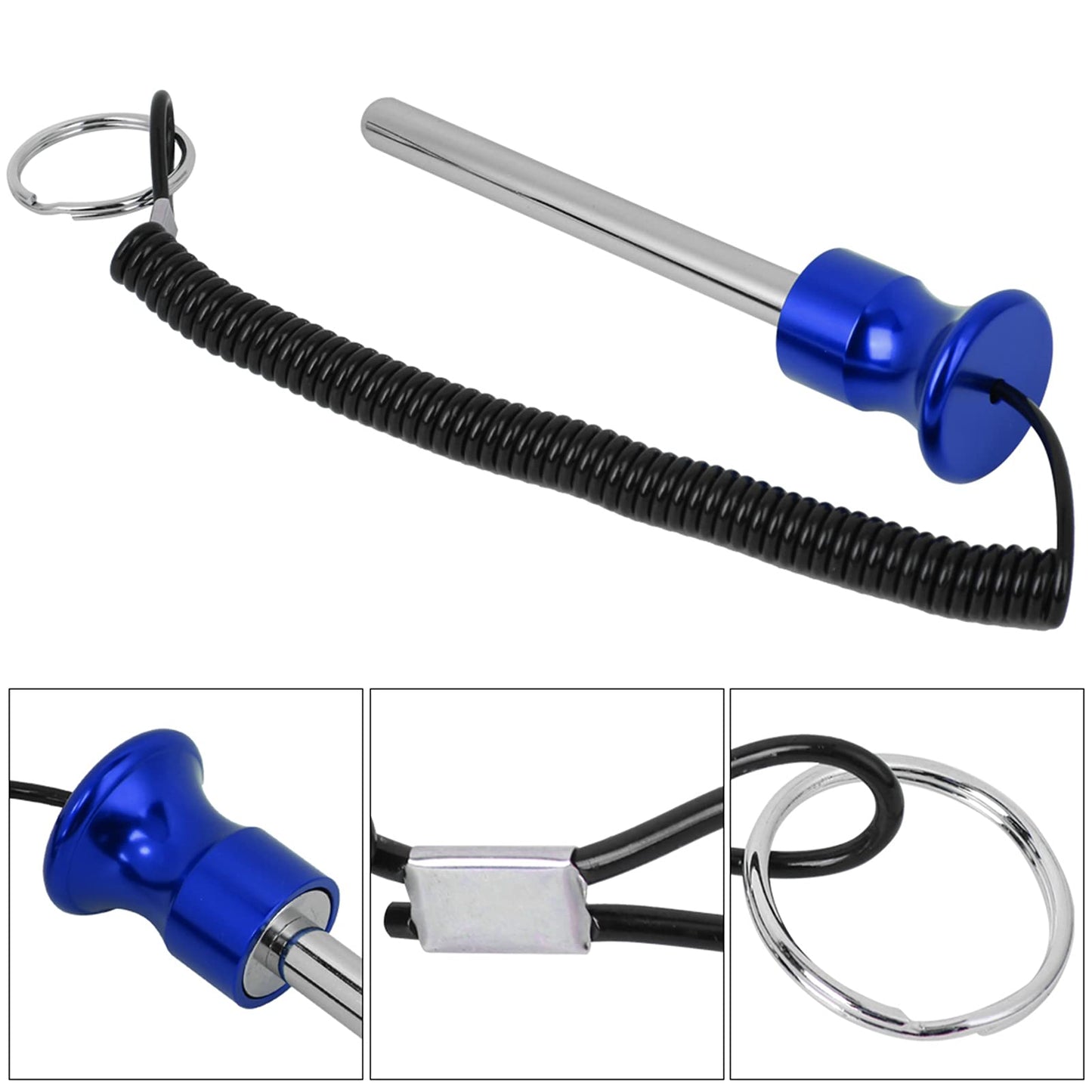 Weight Stack Pin, Aluminium Alloy Magnetic Weight Stack Pin with Pull Rope Weight Pin Strength Training Equipment for Commercial Gym Home Gym Physical Exercise Fitness
