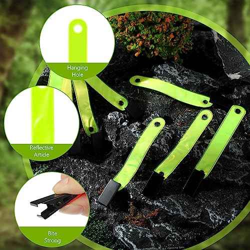 Trail Markers Reflective Tree Tacks Hunting Reflector Tacks Trail Marking Ribbon with Clips for Hiking Hunting Outdoor