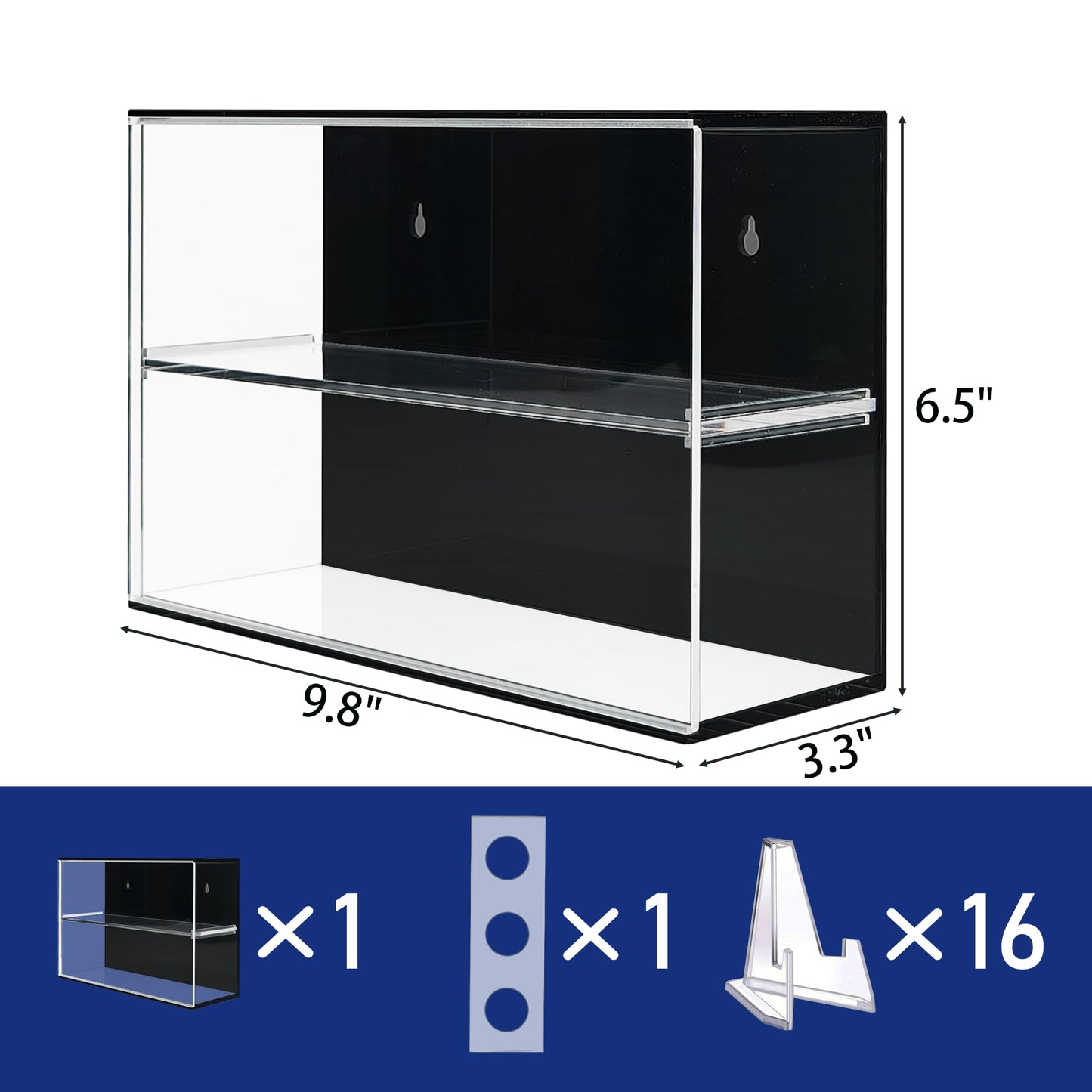 Acrylic Championship Ring & Baseball Dual Function Display Case, Swap Insert Wall Mountable, Gifts for Boys 8-12