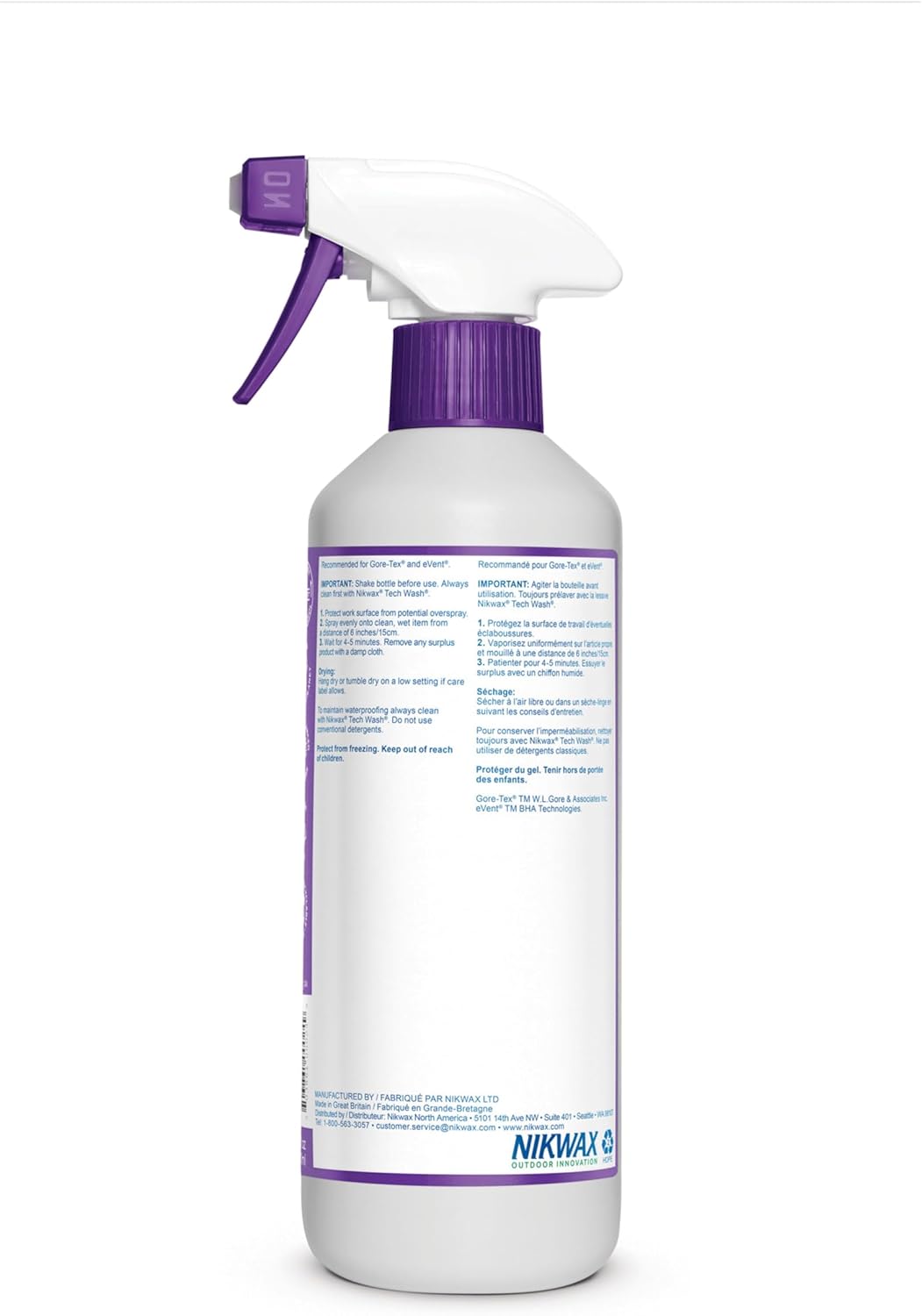 Nikwax TX.Direct Spray-On Waterproofing, 500ml, High Performance Waterproofing Renewal Treatment Restores DWR Water Repellency in Jackets, Outerwear, Rain, Ski and Snow Gear