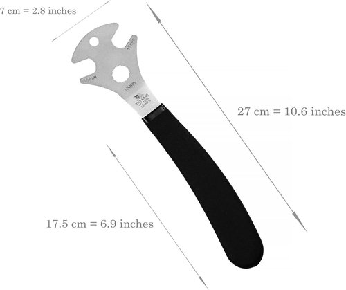 BikeHand Bicycle Pedal Wrench Heavy Duty Handle - Great MTB Road Bike Pedal Removal Spanner Tool - Long Handle 15mm