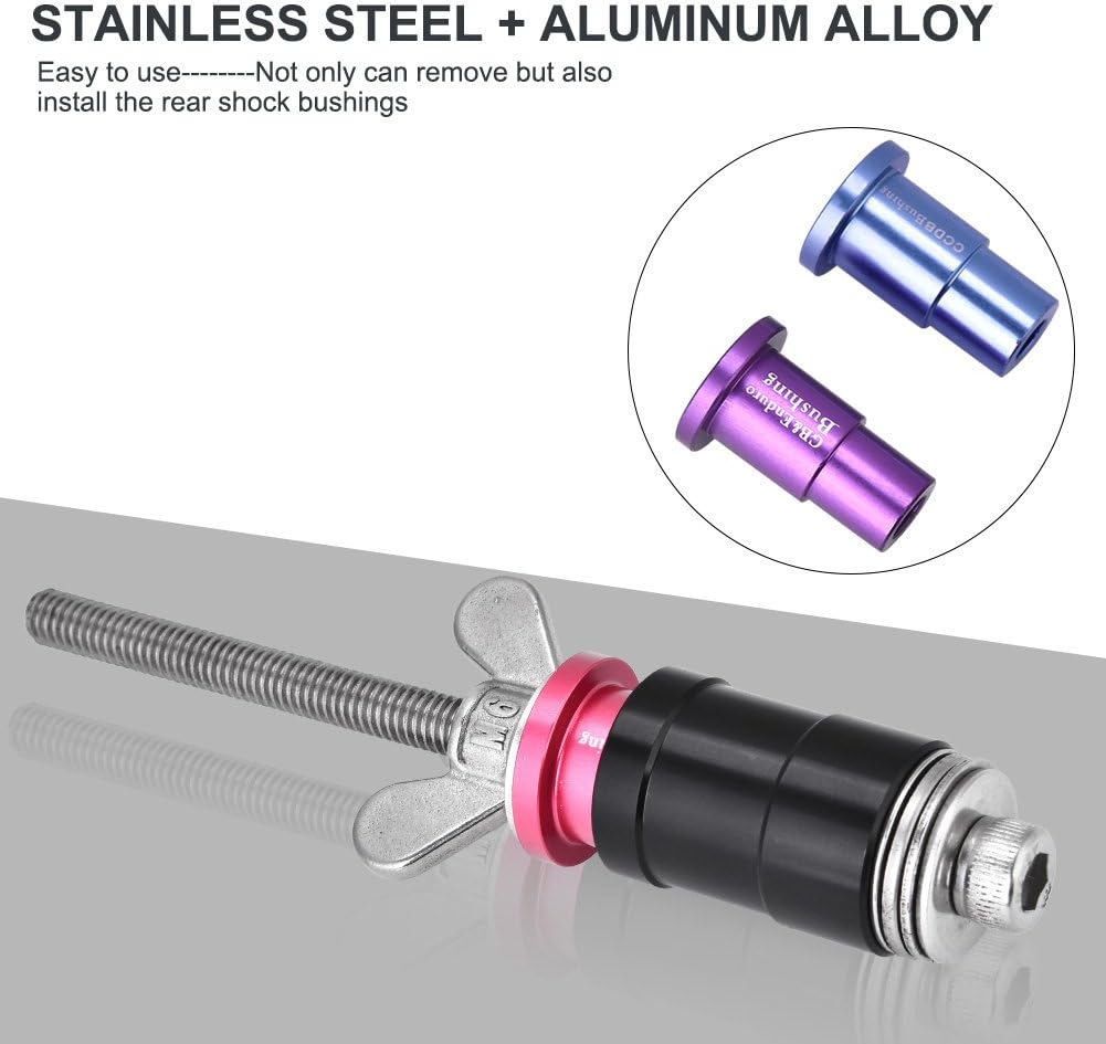 Tbest Cycle Chain Crank Extract Rear Shock Bushing Tool Shock Eyelet Bushing Removing Removal Install Tool for Rockshox Fusion DU Shock Bushing Tool rockshox Rear Shock Bearing