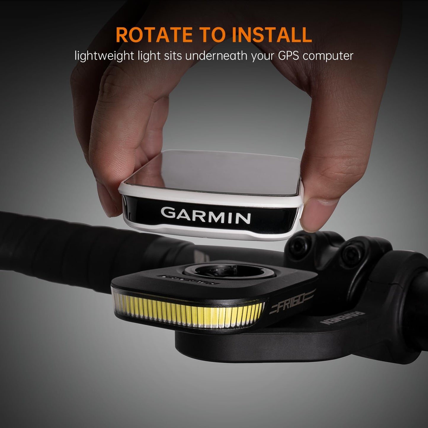 RAVEMEN FR160 Compatible with Garmin Cycling GPS Computer, IPX6 Waterproof Bicycle Front Auxiliary Light with Side Visibility Warning, 6 Modes for Being Seen (Patent Protected)