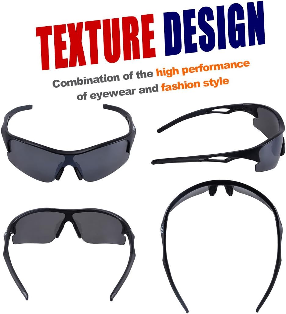 O2O Polarized Sports Sunglasses for Running Jogging Baseball Softball Men Women Teens Youth