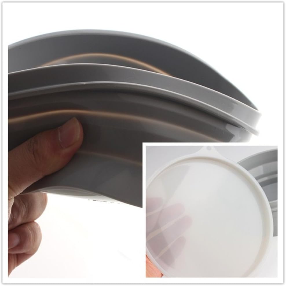 IYYI ME.FAM Silicone Collapsible Bowl with Lid - 800ML Folding Travel Bowl for Camping, Hiking - Heat Resistant