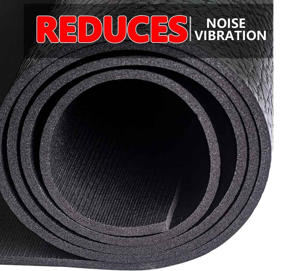 ABBER 36-102 Row Mat Compatible with Peloton Bike, Elliptical, Under Exercise Mat Pad for Stationary Indoor Spin Bike,Hardwood Floor Exercise Equipment Machine