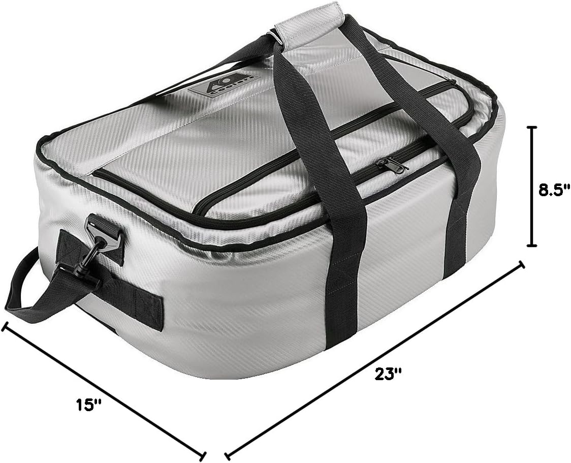 AO Coolers Stow 'n Go Canvas Soft-Sided Cooler, Low Profile and Leak Proof, Insulated for 24-Hour Cold, Black, 38-Can