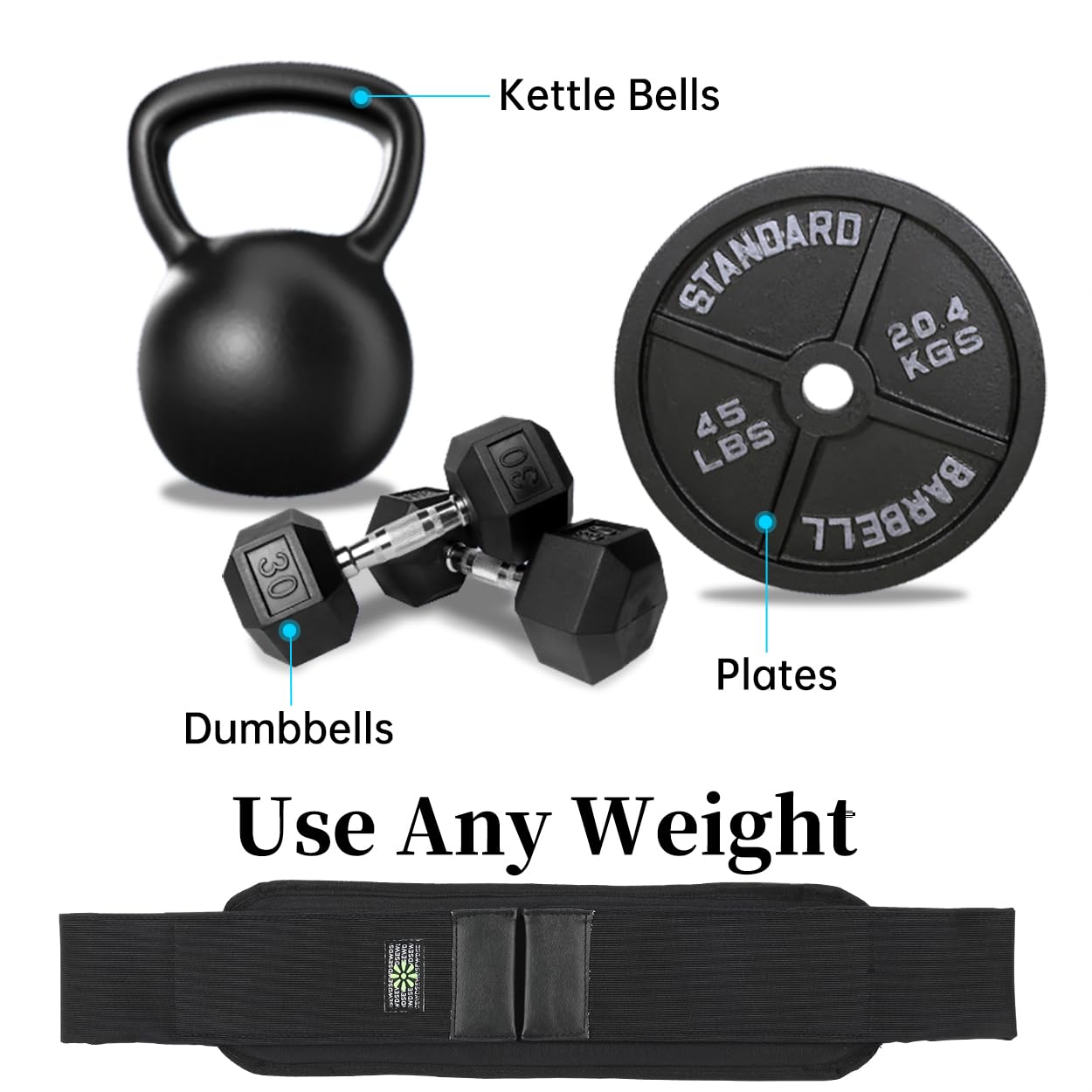 Hip Thrust Belt by SEWD - Use Any Weight to do Lunges, Glute Bridges, Dips and Booty Workouts – Easy to Set Up with Dumbbells for At Home Hip Thrust Use. Reinforced Lightweight Dumbbell Belt for Home Gym