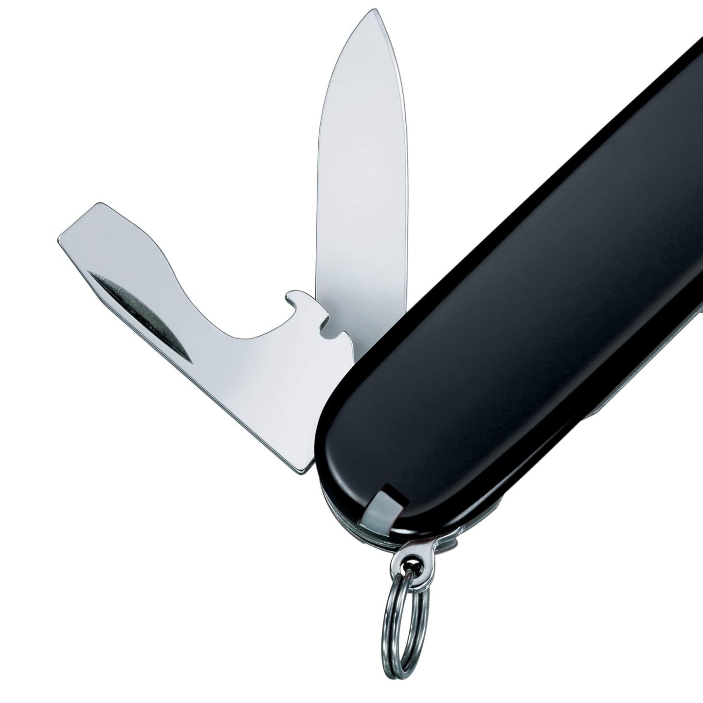 Victorinox Tinker Swiss Army Knife, 12 Function Swiss Made Pocket Knife with 2 Blades (Large and Small), Screwdriver and Wire Stripper - Black