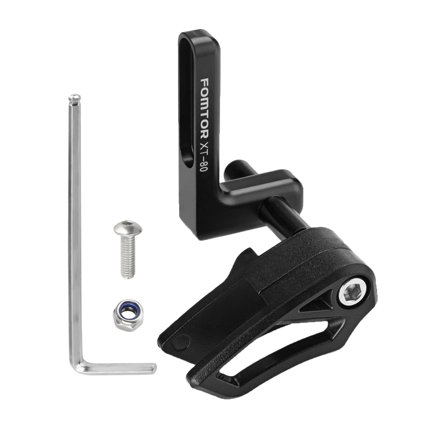 FOMTOR Chain Guide Mountain Bike, Bicycle Direct Mount Chainring Guard MTB Road Bike Chain Protector 7075 T6 Alloy Aluminum for BMX, Fixie (Black)