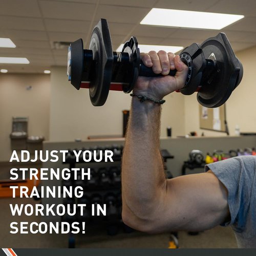 Body Sport 3-40 lb. Single Adjustable Dumbbell with Non-Slip, Comfort Grip & Contoured Full Rotation Handle
