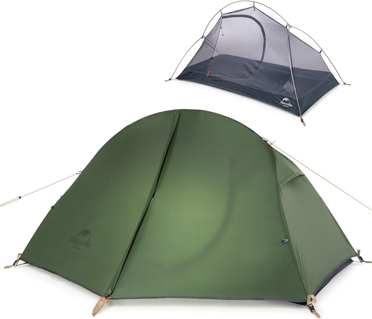 Naturehike Bikepacking 1 Person Tent, Waterproof Easy Set up Free Standing Single Person Tent, Lightweight Backpacking Tent for 1 Person, One Person Tent with Footprint Included