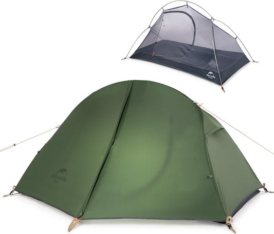 Naturehike Bikepacking 1 Person Tent, Waterproof Easy Set up Free Standing Single Person Tent, Lightweight Backpacking Tent for 1 Person, One Person Tent with Footprint Included