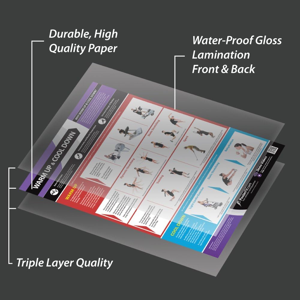 EXTRA LARGE Training Zones & Thresholds Poster - Laminated Home & Gym Chart with Video Support