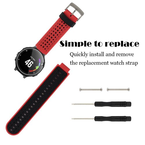 Band for Garmin Approach S20 S5 S6 Watch Bands Replacement Strap Wristband Accessories for Garmin Forerunner 220/230/ 235/620/ 630/ 735XT/ 235Lite, One Size