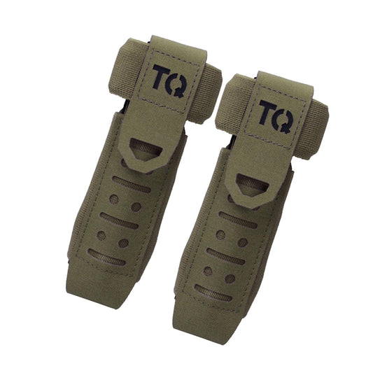 Laser Cut Molle Tourniquet Holder Pouch, TQ Holder Holster 2Pcs Nylon for Tactical Vest Backpack (RG)