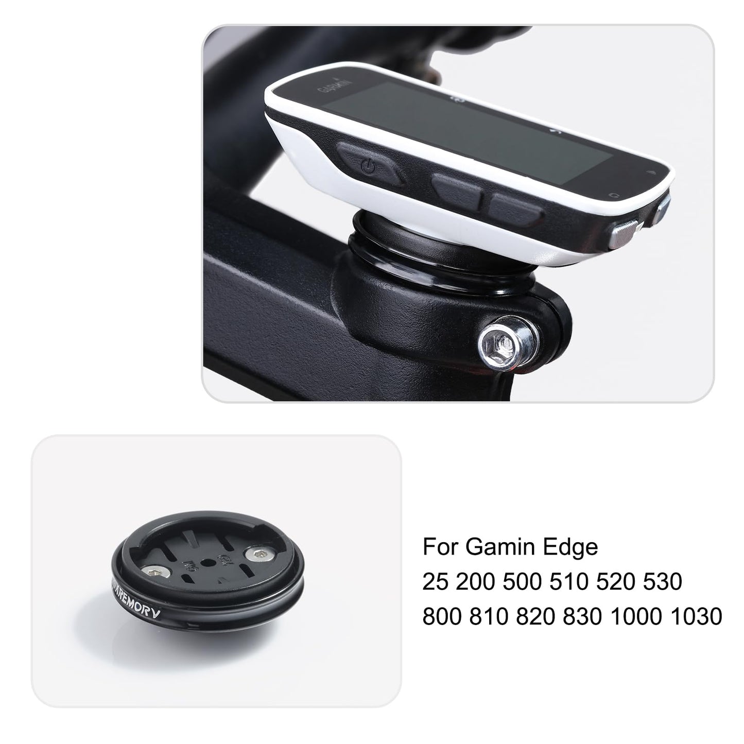 KREMORV Bike Stem Top Cap Computer Mount Bicycle Stem Headset Mount for Garmin Edge