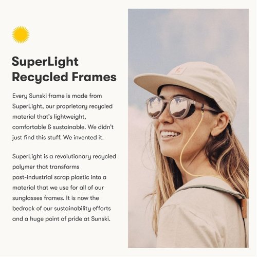 Sunski Tera - Polarized Recycled Alpine Sunglasses (Stone Alpenglow)