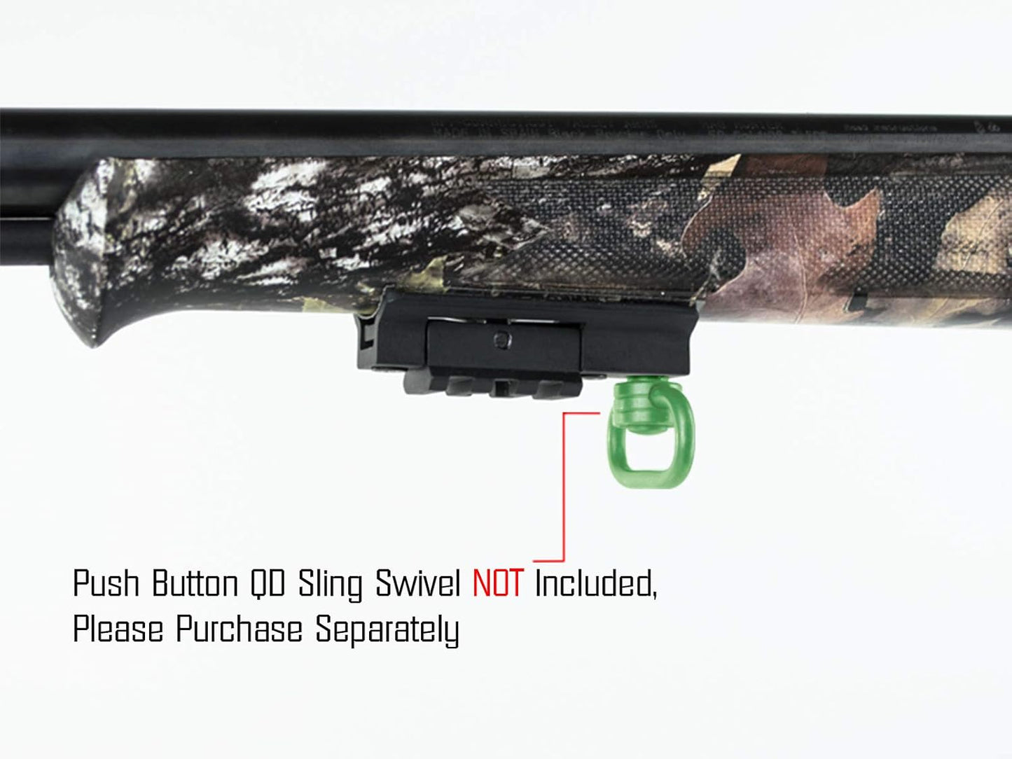 AS-S2W03SL Innovative Low Profile Swivel Stud Picatinny/Weaver Rail Adaptor with 3 Slots, Integrated with Quick Detachable Sling Swivel mounting Base