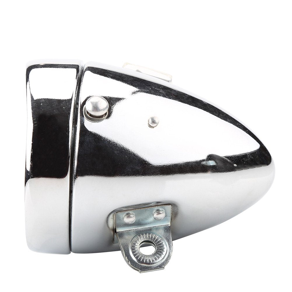 Headlight, 6 LED Light Vintage Front Light Headlight Flashlight Headlamp with Bracket (Silver)