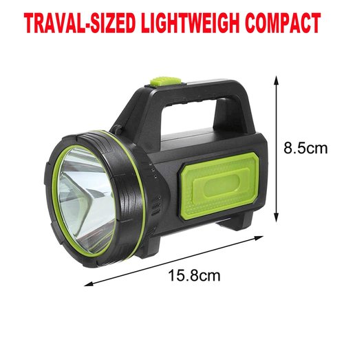 HAASHADA LED Searchlights Handheld Lantern, 13000LM 2 Modes USB Rechargeable LED Flashlights, High Power Outdoors Camping Hunting Lamp, Portable Spotlight Work Light for Indoor Outdoor Emergency