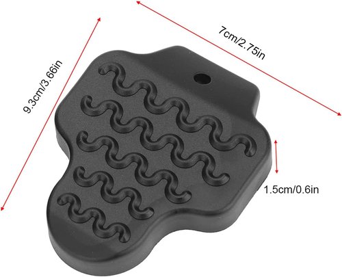 Dioche Cleat Cover, Black Rubber Pedal Cleat Protective Cover Riding Shoes Part 1 Pair(H-KEO)